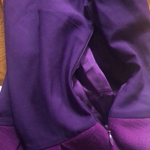 Pink Tartan Purple pencil dress with detachable bows formal 6 - Picture 12 of 14